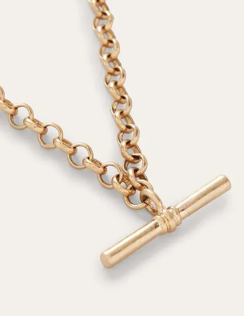 Collier chaîne à barre en T