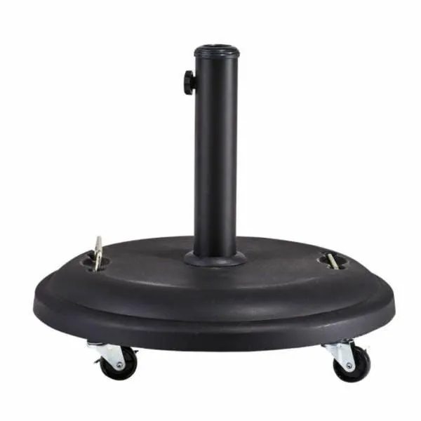 Pied De Parasol Rond 25kg Noir