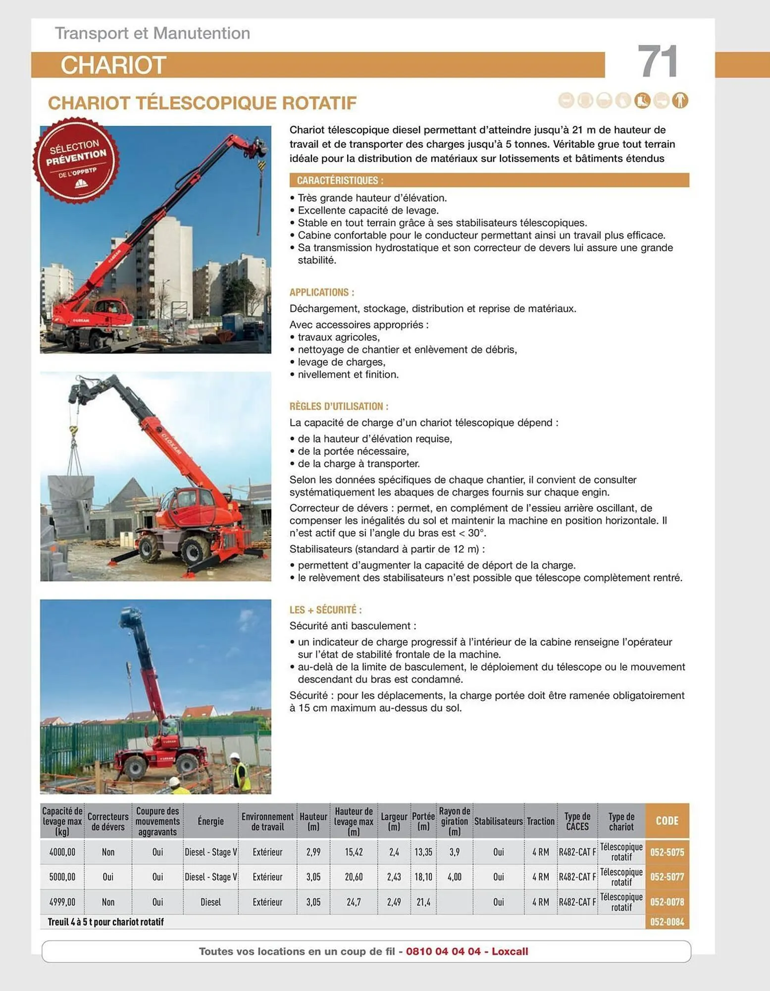 Catalogue Loxam du 10 avril au 31 décembre 2025 - Catalogue page 73