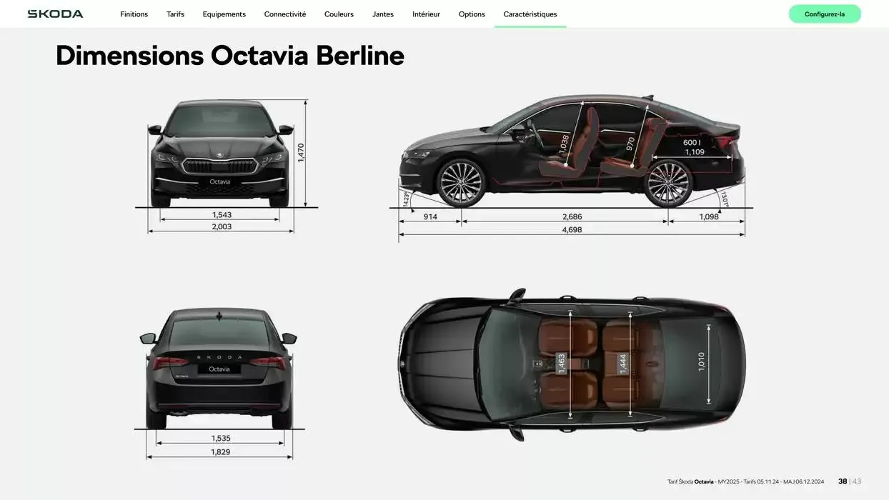 Octavia Berline Selection 1.5 TSI 116ch Hybrid DSG7 du 9 janvier au 9 janvier 2026 - Catalogue page 38