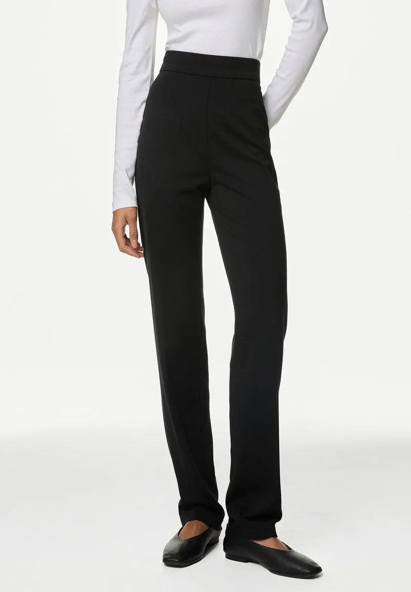 STRAIGHT LEG WITH STRETCH - Pantalones - black