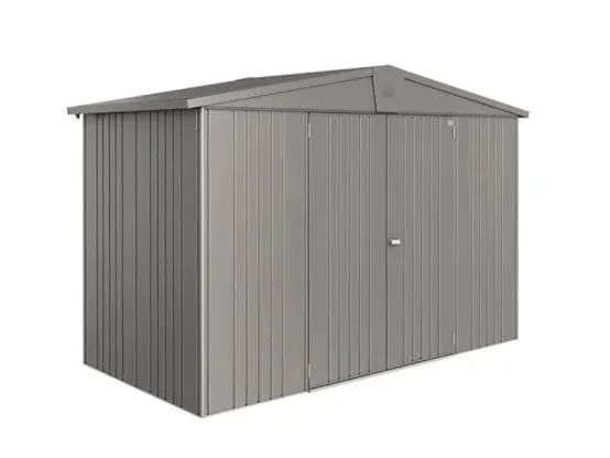 Abri de jardin métal 4,92 m² Ep. 0,53 mm Europa 4A Biohort gris