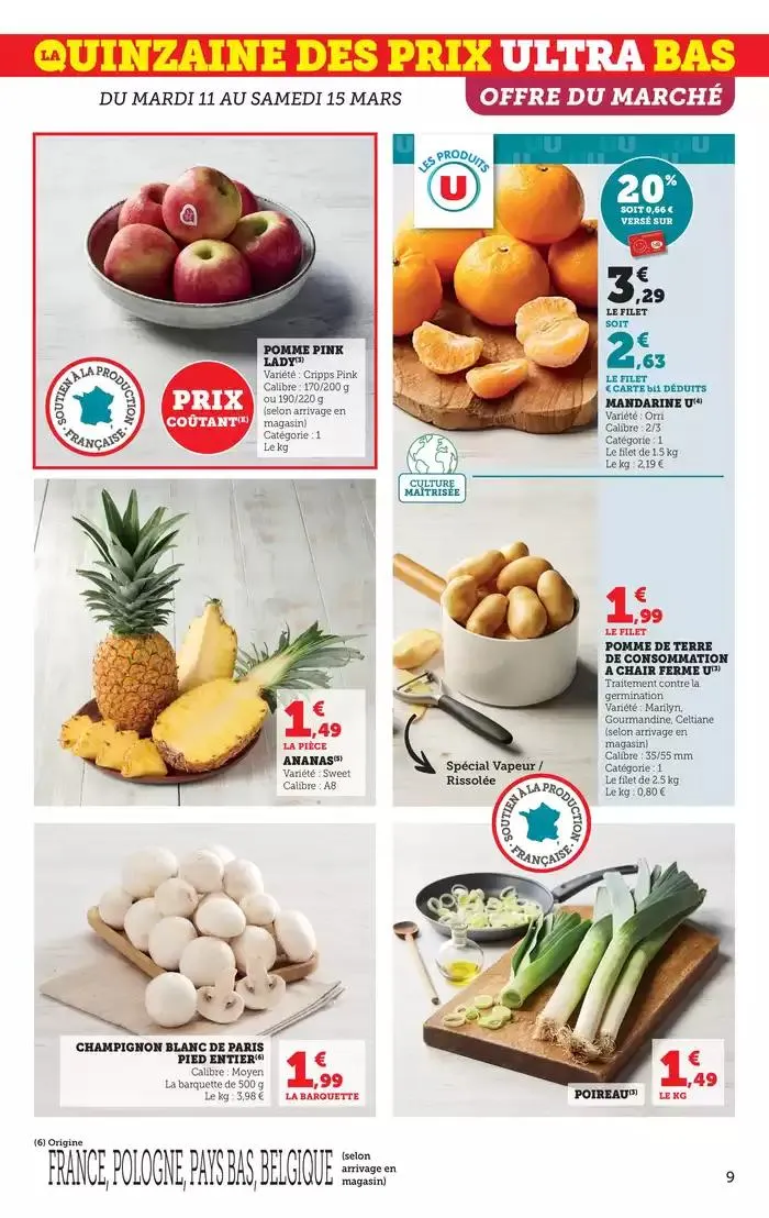 La Quinzaine Des Prix Ultra Bas du 12 mars au 23 mars 2025 - Catalogue page 9