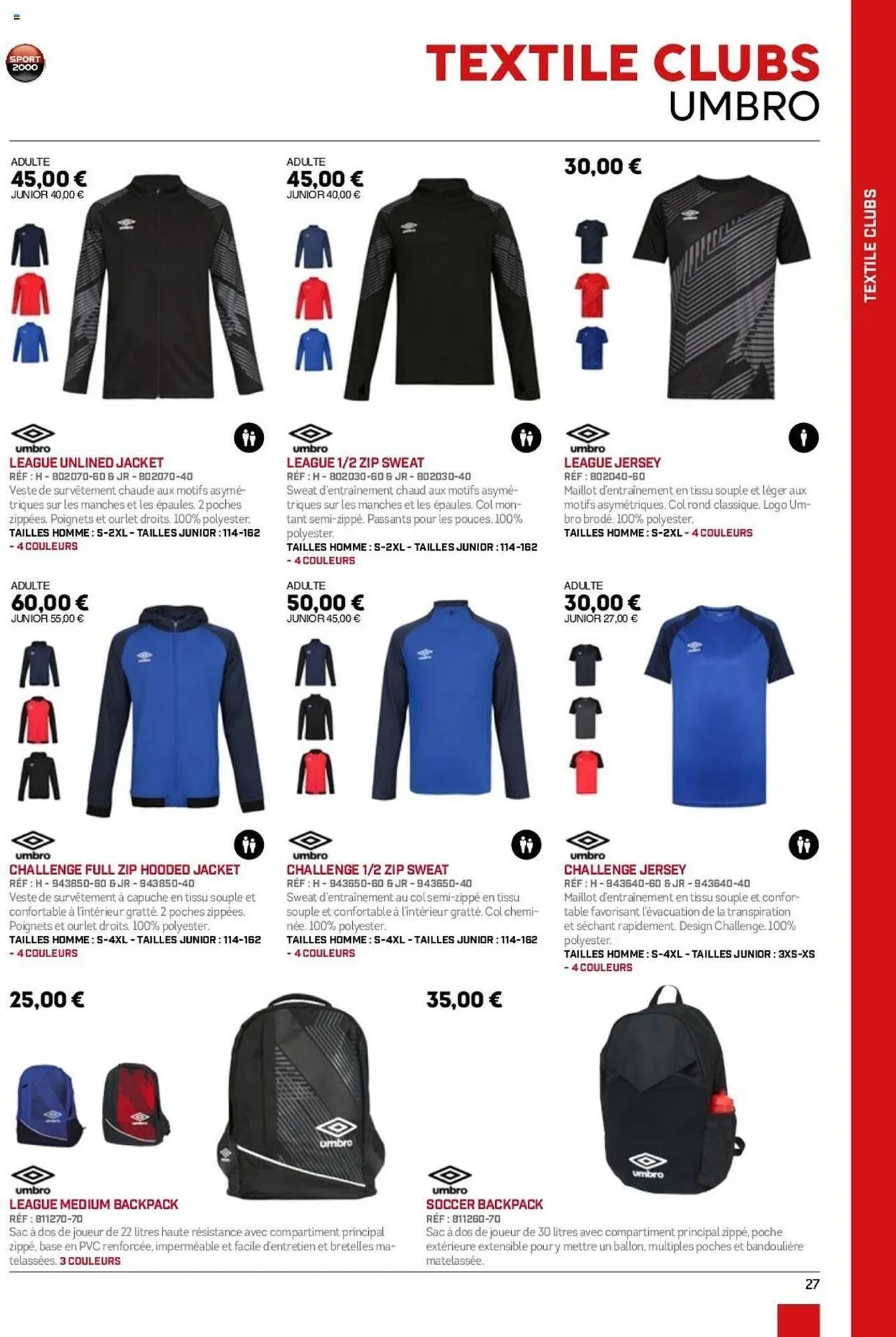 Catalogue Sport 2000 du 28 mai au 31 décembre 2025 - Catalogue page 22