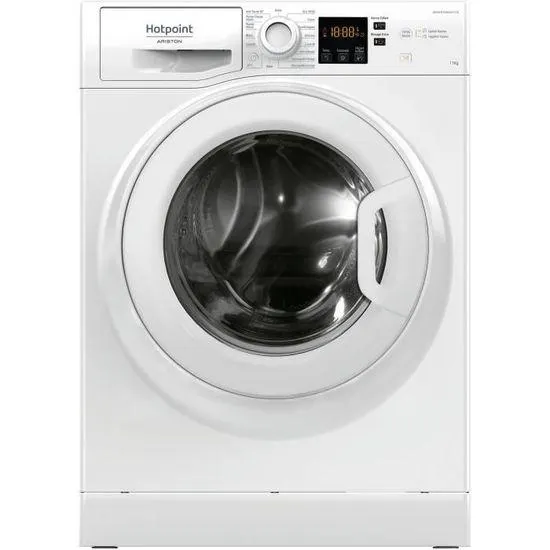 Lave-linge hublot HOTPOINT NS11469FWKFR - 11 kg - Induction - L60cm - 1400 trs/min - Classe A - Blanc