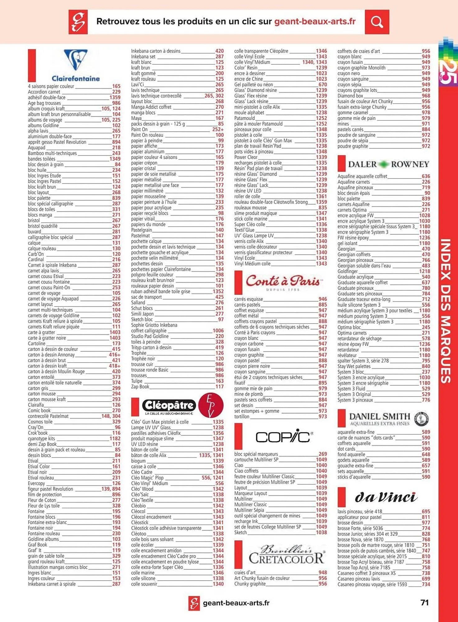 Catalogue Le Géant des Beaux-Arts du 6 janvier au 31 décembre 2025 - Catalogue page 169