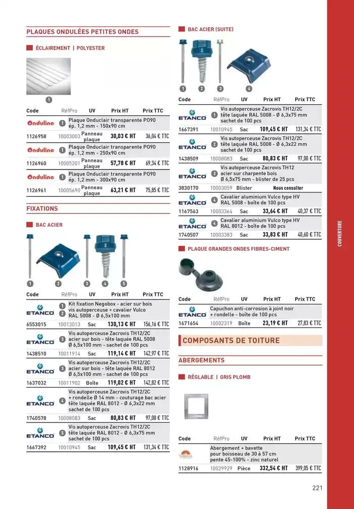 Matériaux 2025 du 1 janvier au 31 décembre 2025 - Catalogue page 221