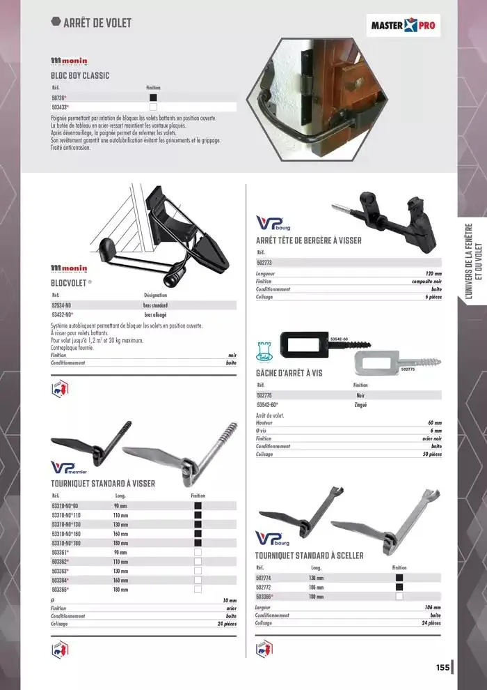 Guide Quincaillerie Serrurerie 2025 - 2026 du 1 avril au 1 avril 2026 - Catalogue page 157