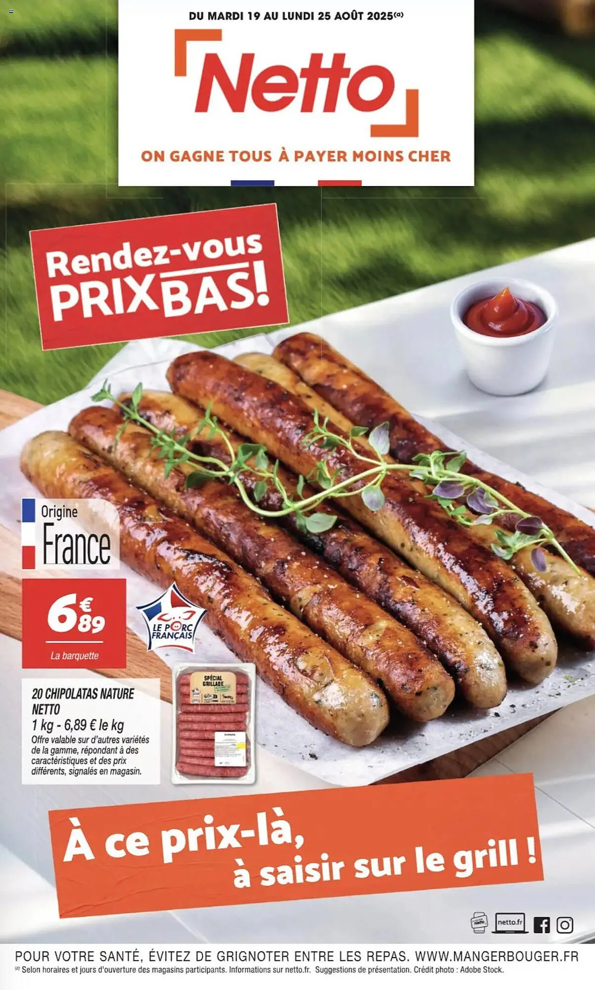 Catalogue Netto du 19 août au 25 août 2025 - Catalogue page 1