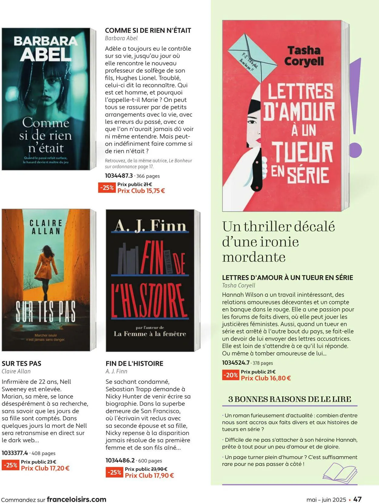 France Loisirs du 1 mai au 30 juin 2025 - Catalogue page 47