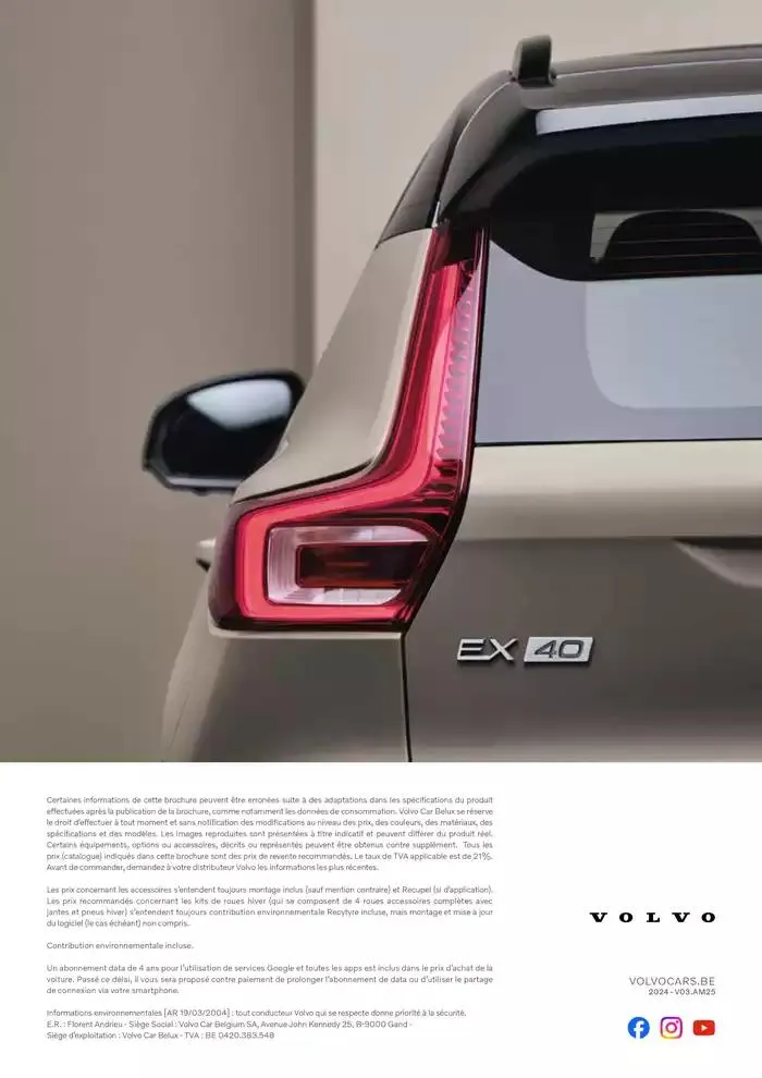 VOLVO EX40 FULLY ELECTRIC du 7 janvier au 31 décembre 2025 - Catalogue page 28