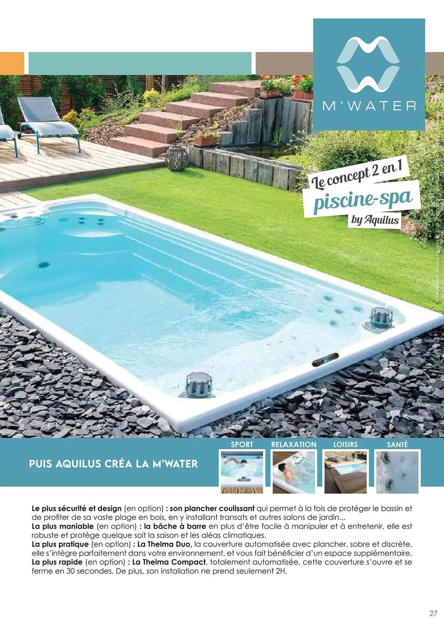 Catalogue Aquilus Piscines du 23 octobre au 31 décembre 2023 - Catalogue page 27