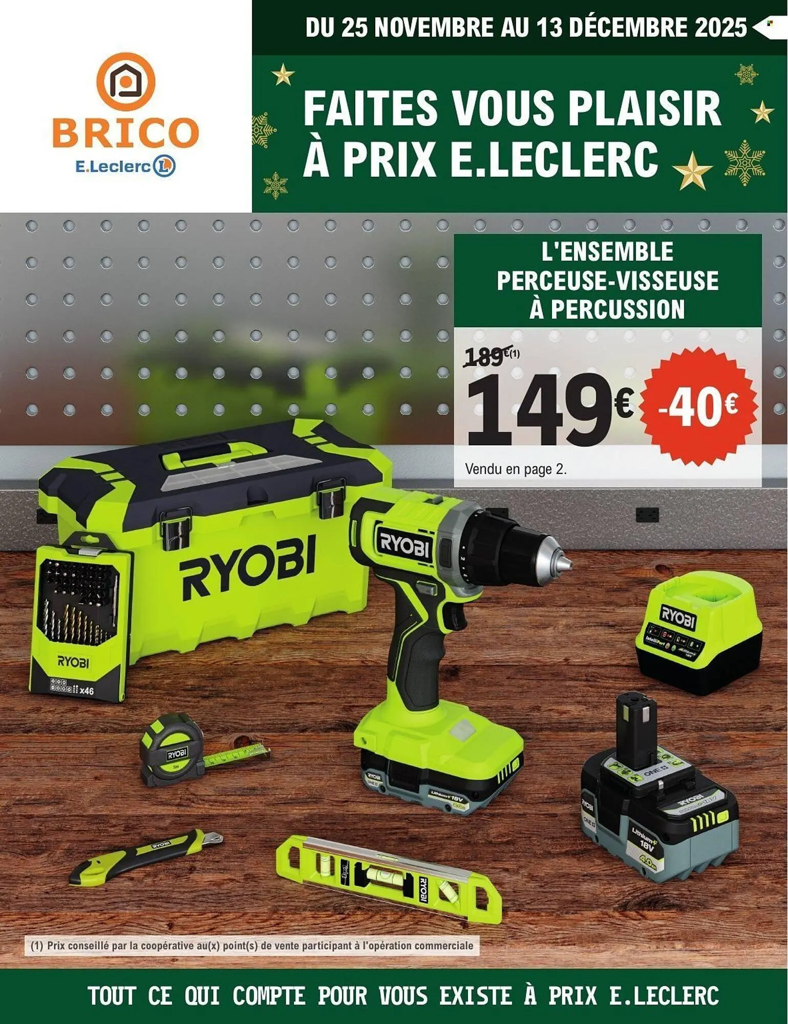 Catalogue E.Leclerc Brico du 25 novembre au 13 décembre 2025 - Catalogue page 1