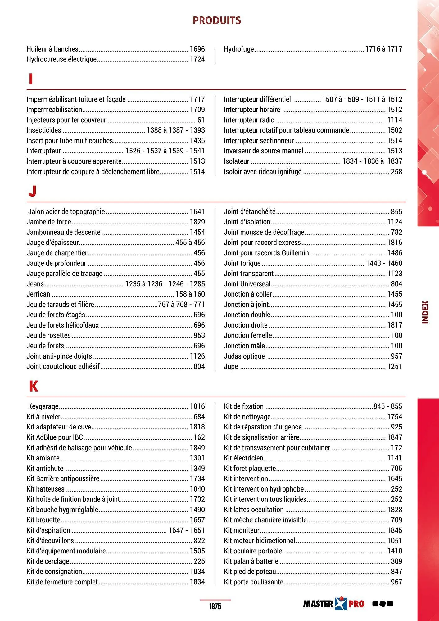 Catalogue Master Pro du 28 janvier au 30 décembre 2028 - Catalogue page 1879