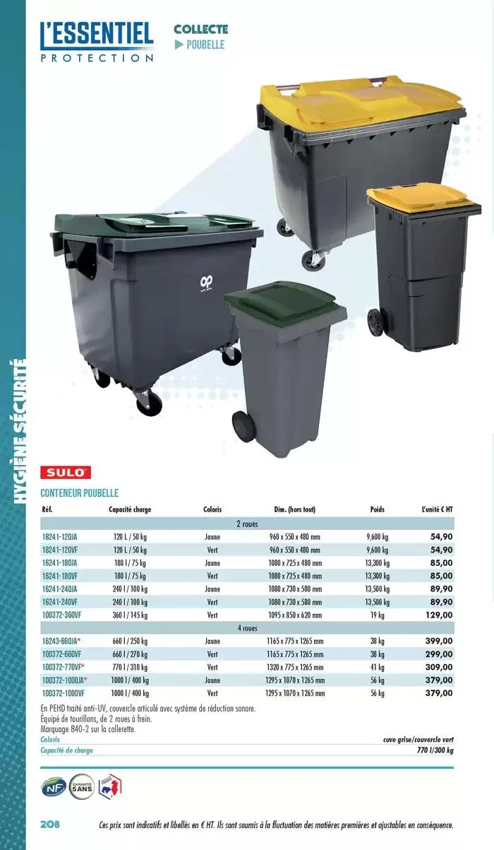 Essentiel Protection 2025 tarifé du 3 mars au 31 décembre 2025 - Catalogue page 210