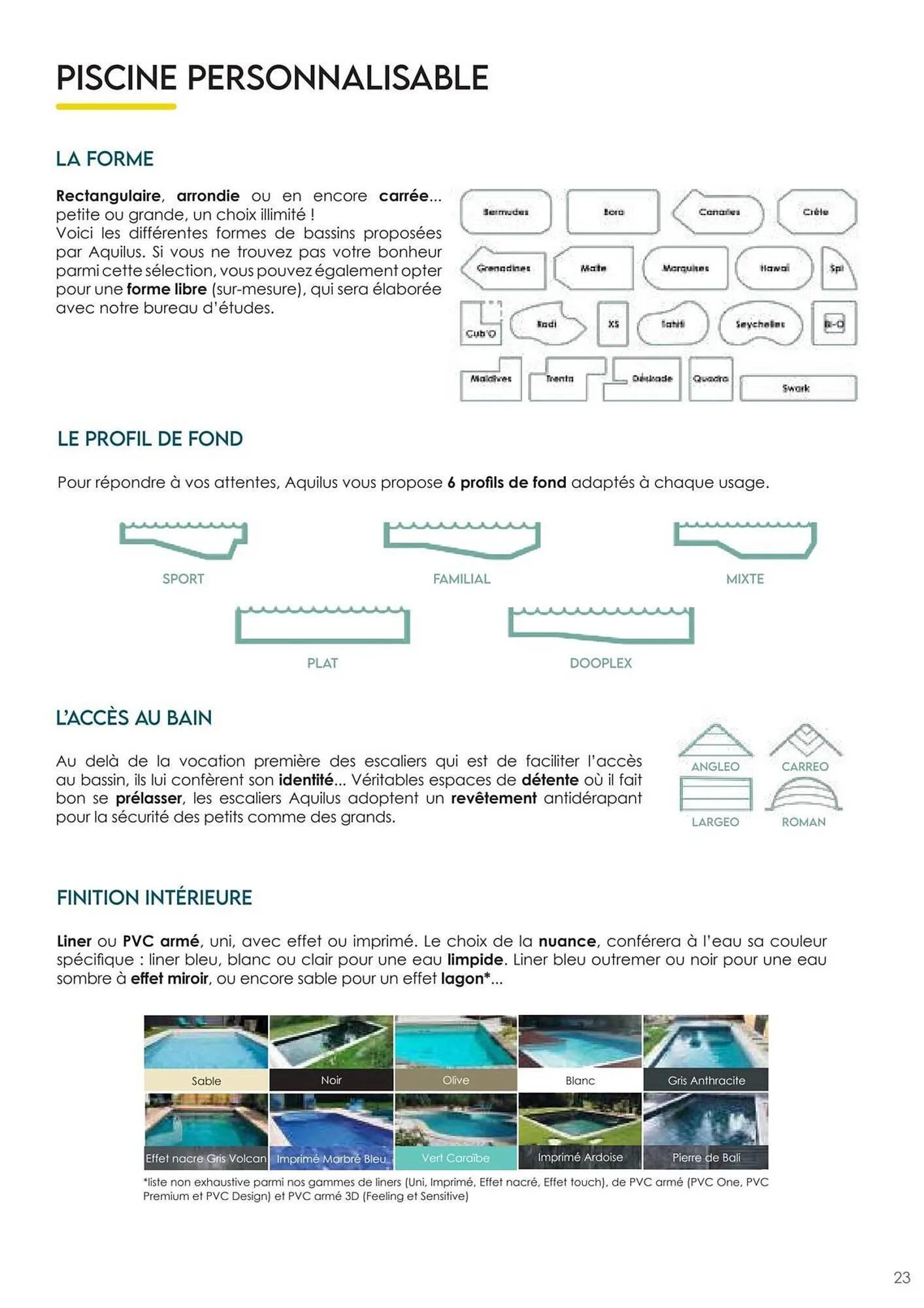 Catalogue Aquilus Piscines du 23 octobre au 31 décembre 2023 - Catalogue page 23