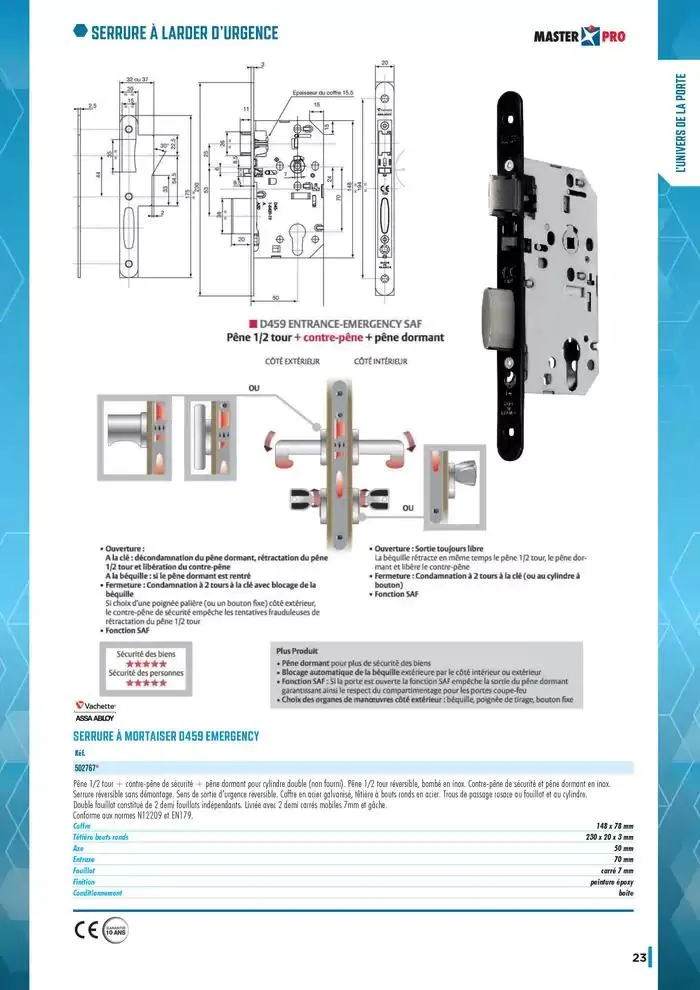 Guide Quincaillerie Serrurerie 2025 - 2026 du 1 avril au 1 avril 2026 - Catalogue page 25