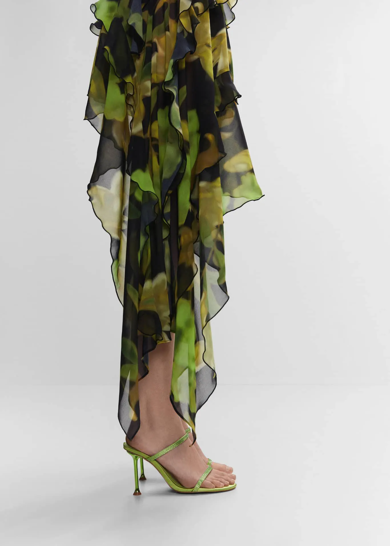 Sandales talon lanières strass