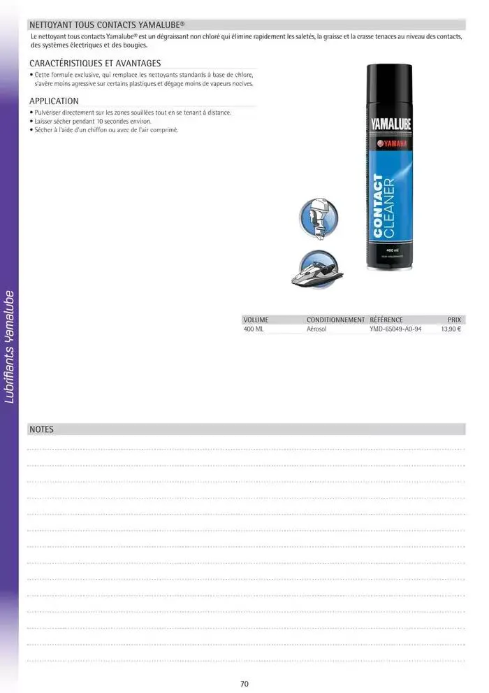 Catalogue Yamaha Marine - Accessoires Marine 2025 du 1 mars au 31 mars 2025 - Catalogue page 70