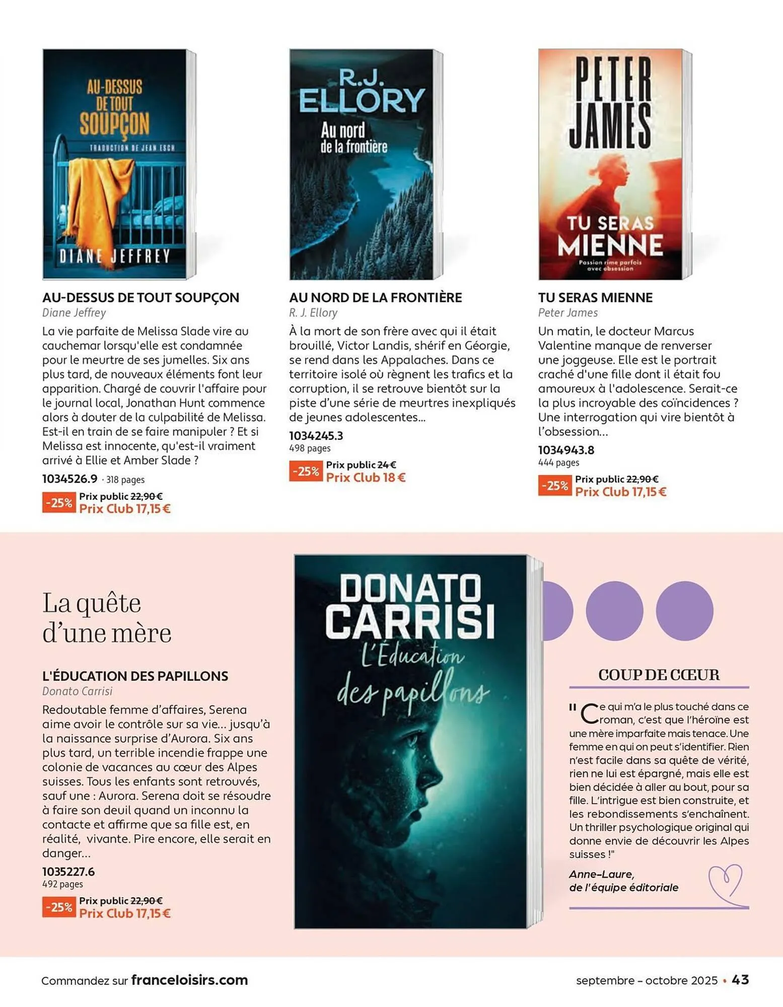 Catalogue France Loisirs du 1 septembre au 31 octobre 2025 - Catalogue page 43