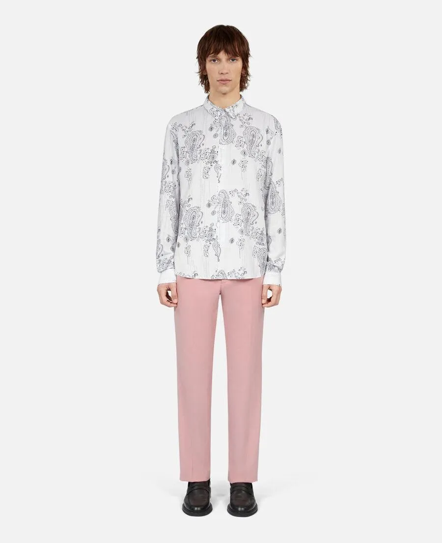 Chemise imprimée écrue