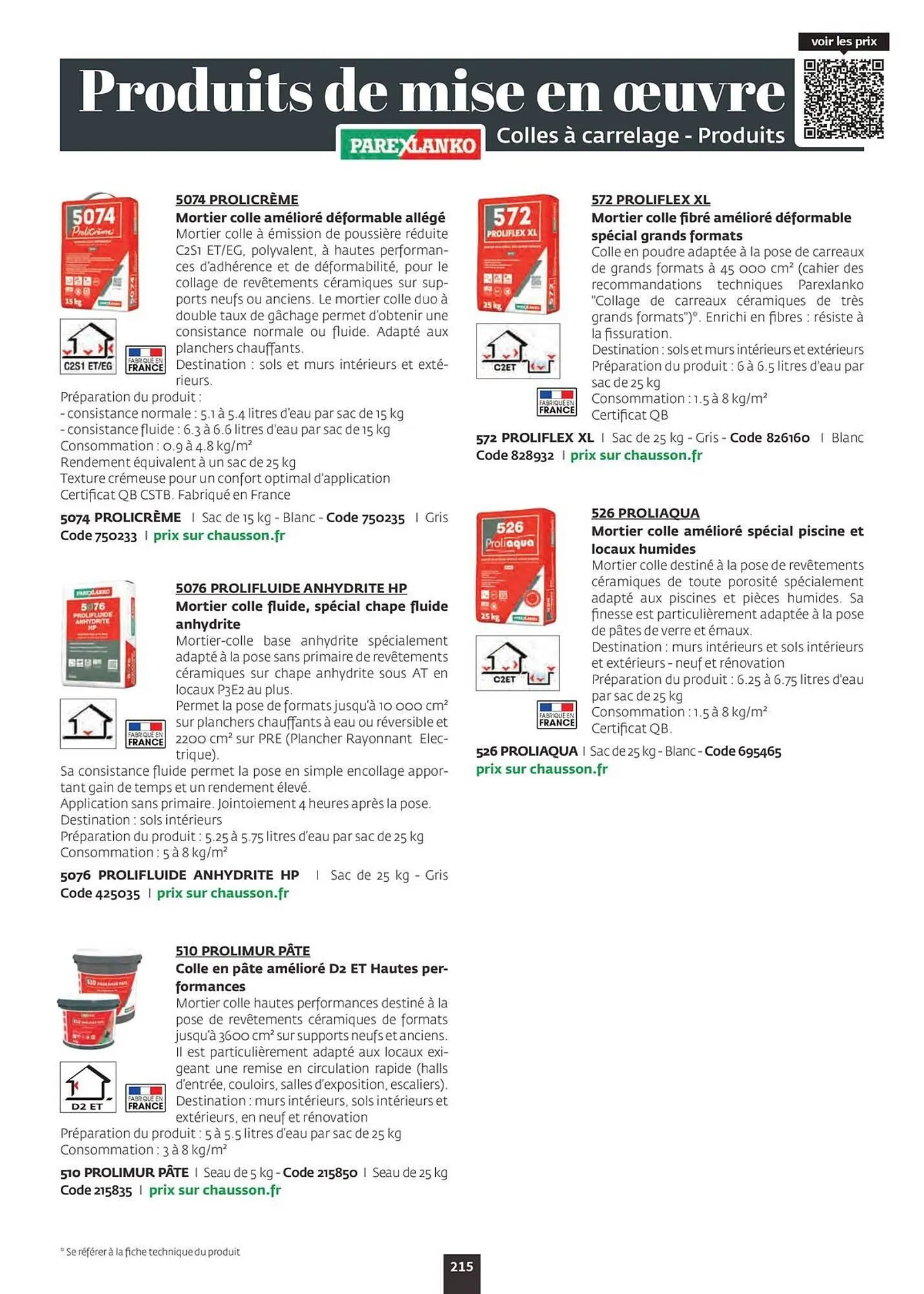 Catalogue Chausson Matériaux du 12 septembre au 31 décembre 2026 - Catalogue page 217