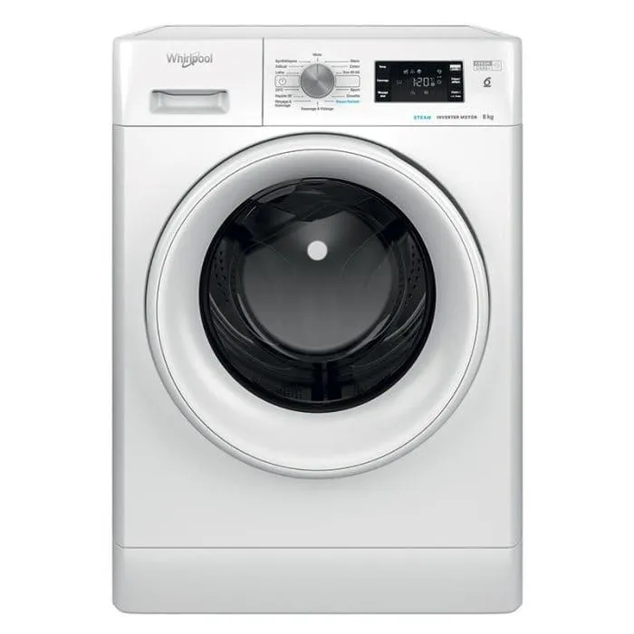 Lave-linge hublot 8 kg WHIRLPOOL FFBS 8469 WV FR
