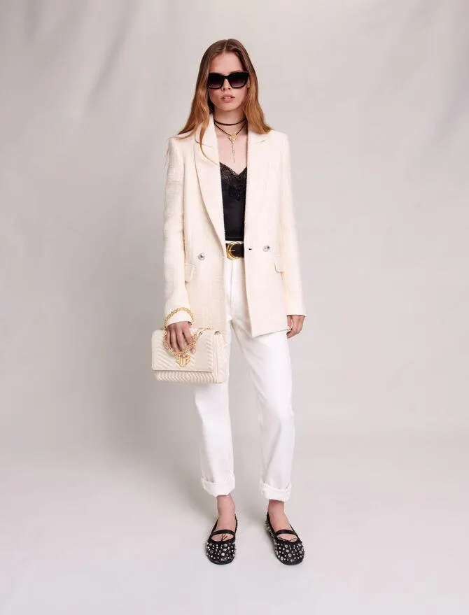 Top en dentelle semi-transparent