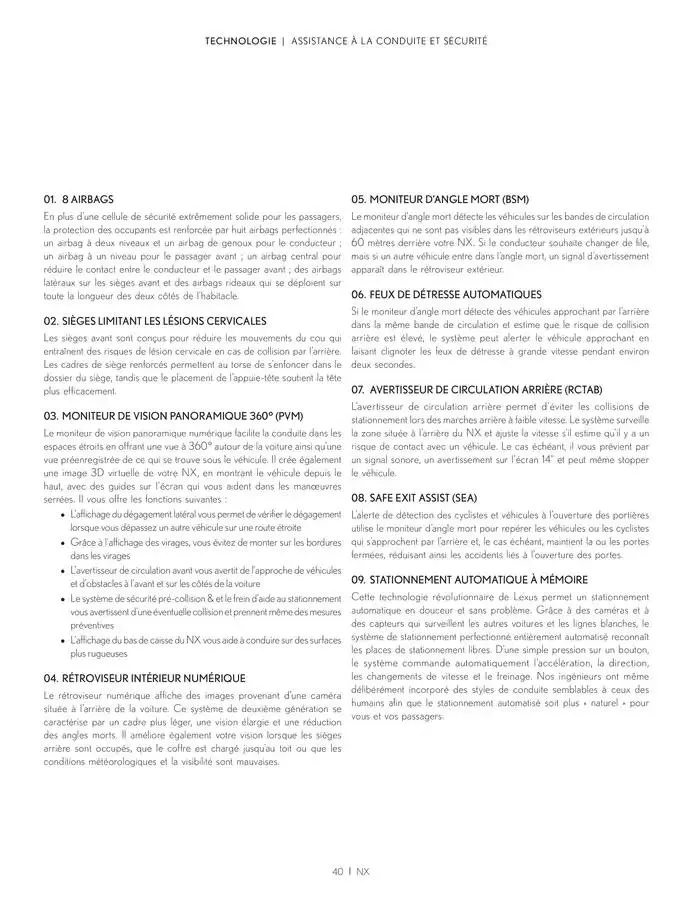 Lexus NX du 27 mars au 27 mars 2026 - Catalogue page 40