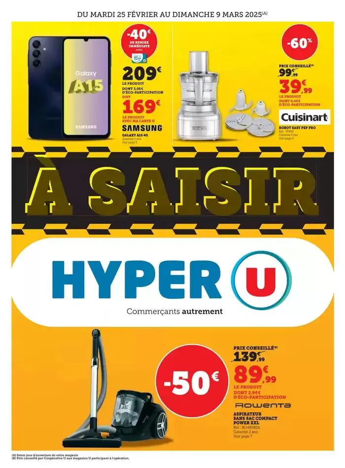 Catalogue HYPER U du 25 février au 9 mars 2025 - Catalogue page 1