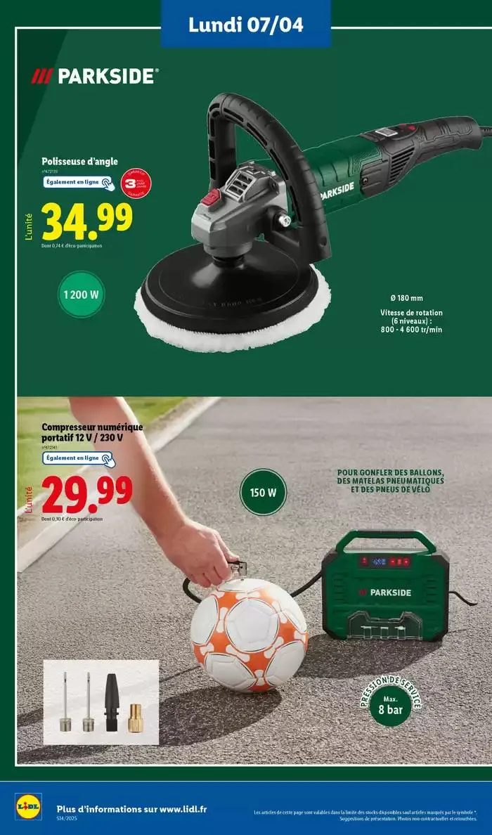 Parkside est le meilleur allié pour tous vos projets de bricolage ! du 7 avril au 10 avril 2025 - Catalogue page 4