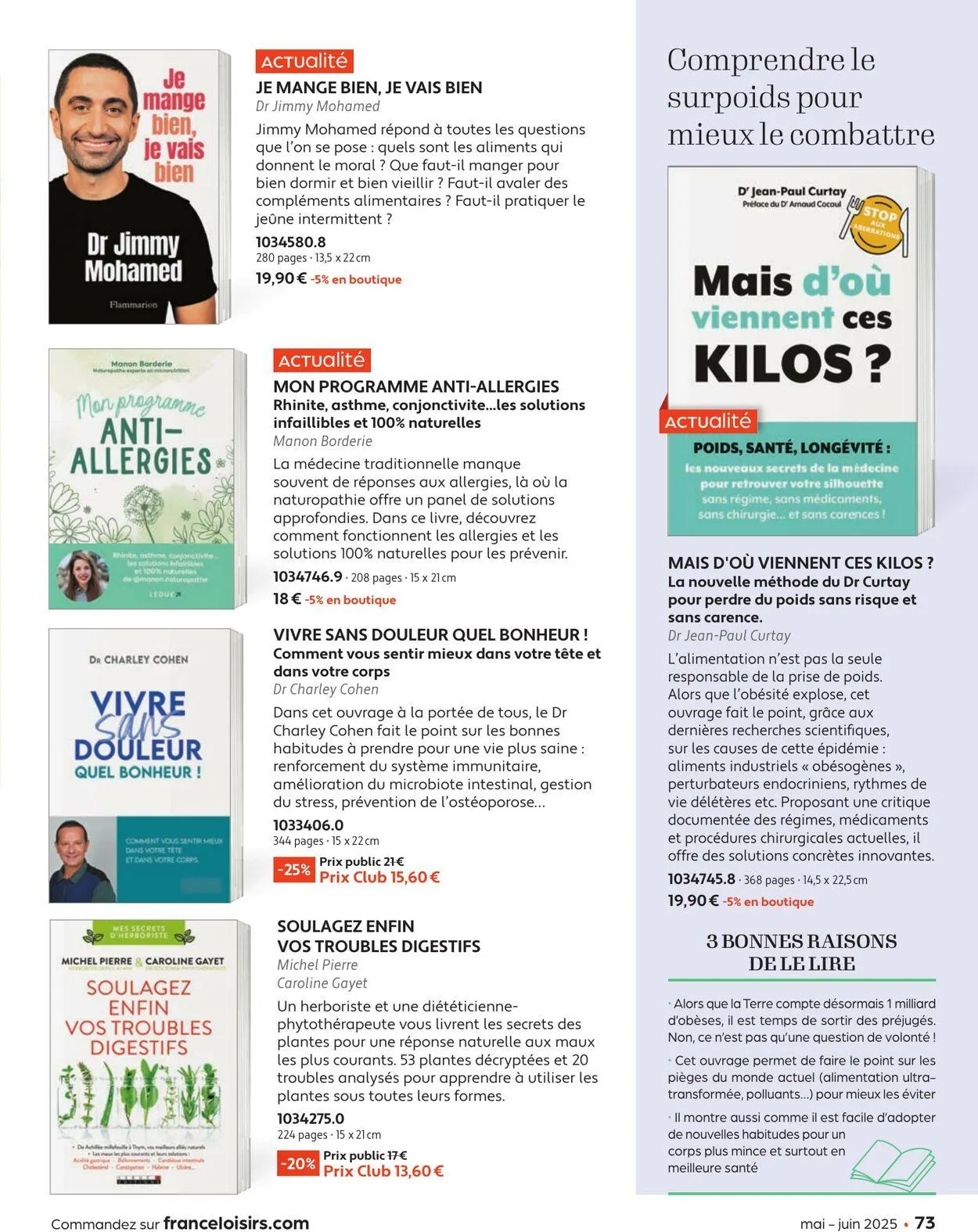 France Loisirs du 1 mai au 30 juin 2025 - Catalogue page 73