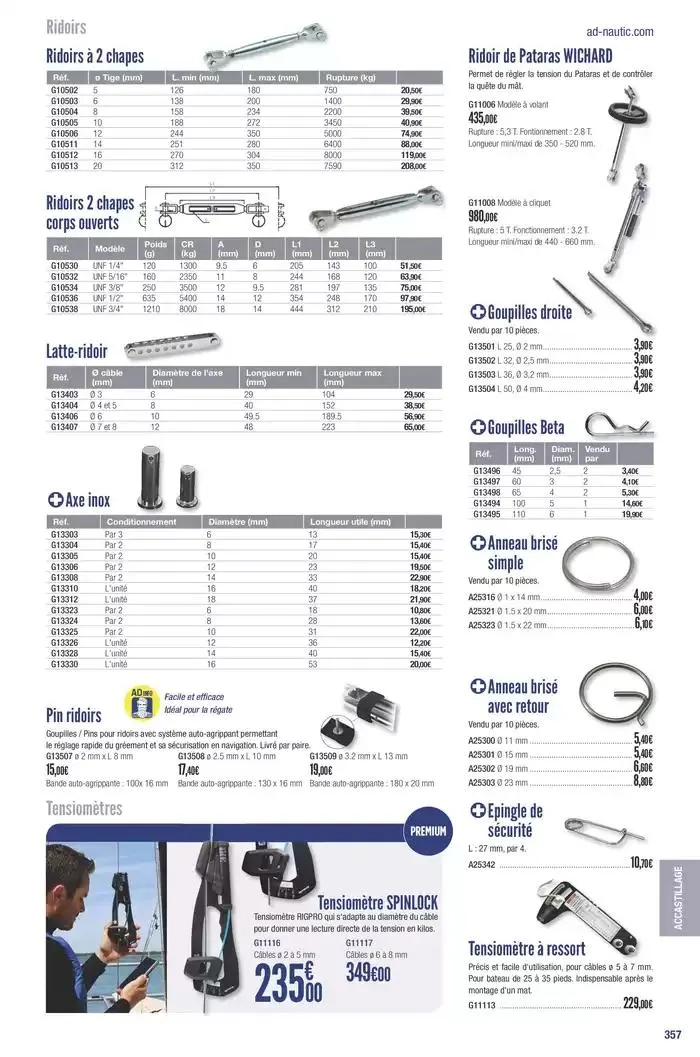 Catalogue Accastillage Diffusion 2025 du 1 janvier au 31 décembre 2025 - Catalogue page 359