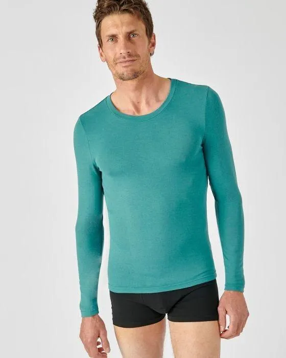 T-shirt col rond manches longues fine côte Thermolactyl Sensitive