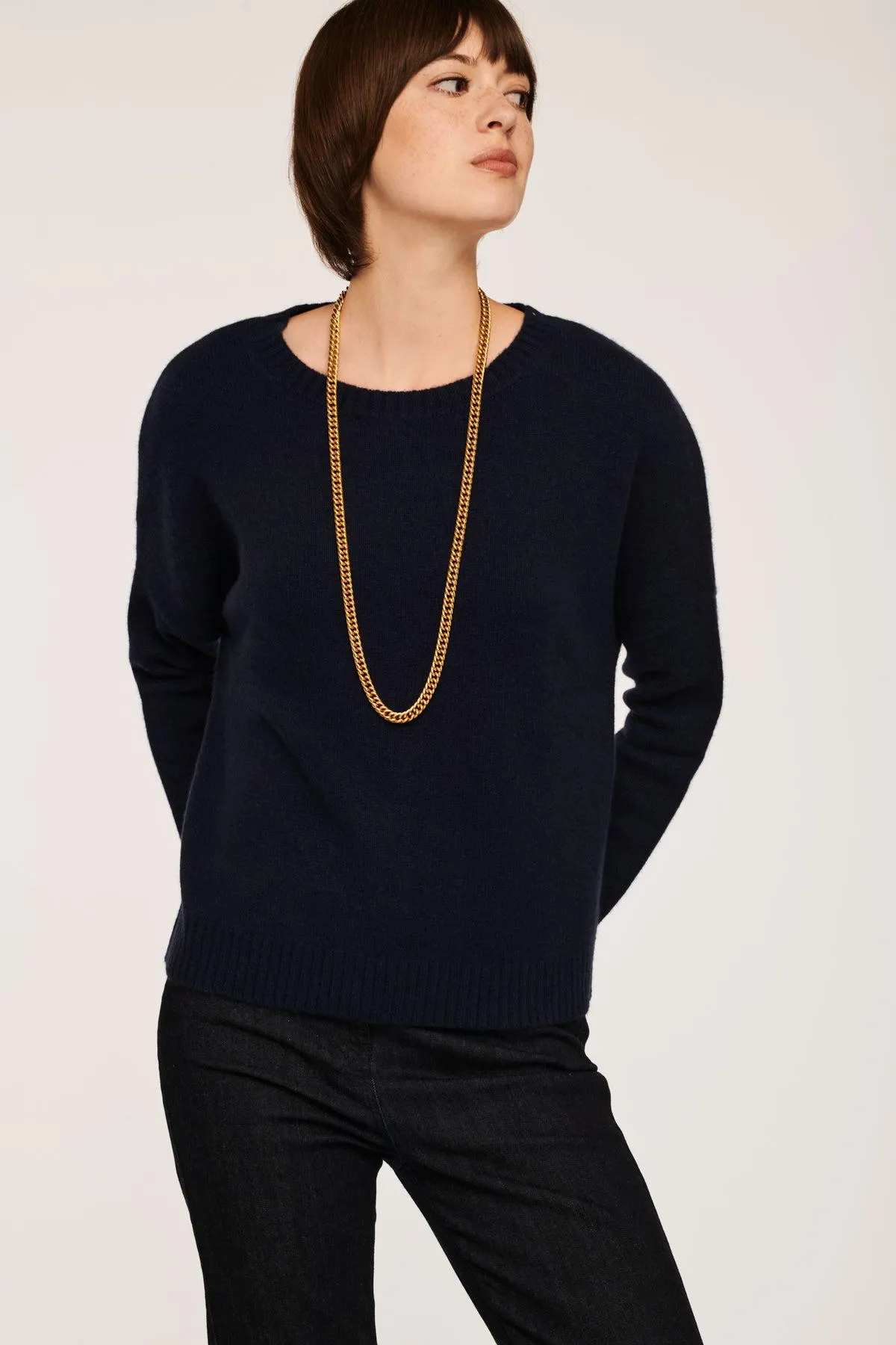 Pull col rond en cachemire