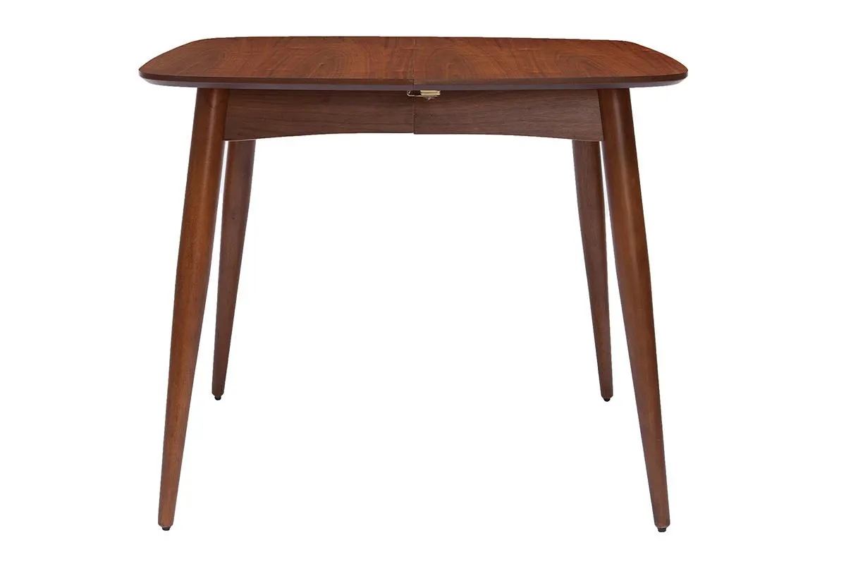 Table à manger extensible carrée en bois foncé L90-130 cm NORDECO