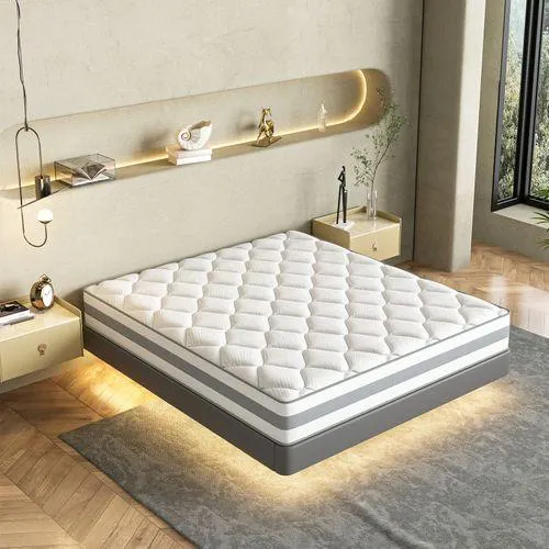 HOMAVO Matelas à Ressorts 160x200cm, 25cm Épaisseur, Matelas 7 Zones