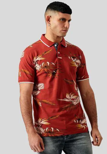 Polo imprimé homme 100% coton