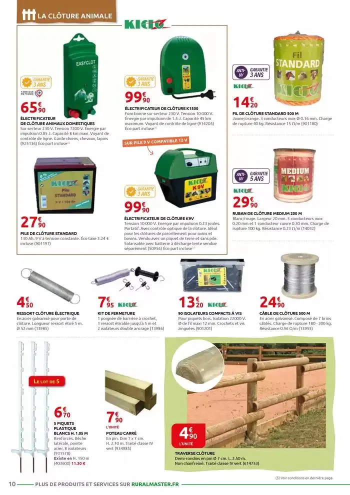 MOTOCULTURE - JARDINAGE - BRICOLAGE - DROGUERIE - ANIMALERIE du 3 mars au 29 mars 2025 - Catalogue page 10