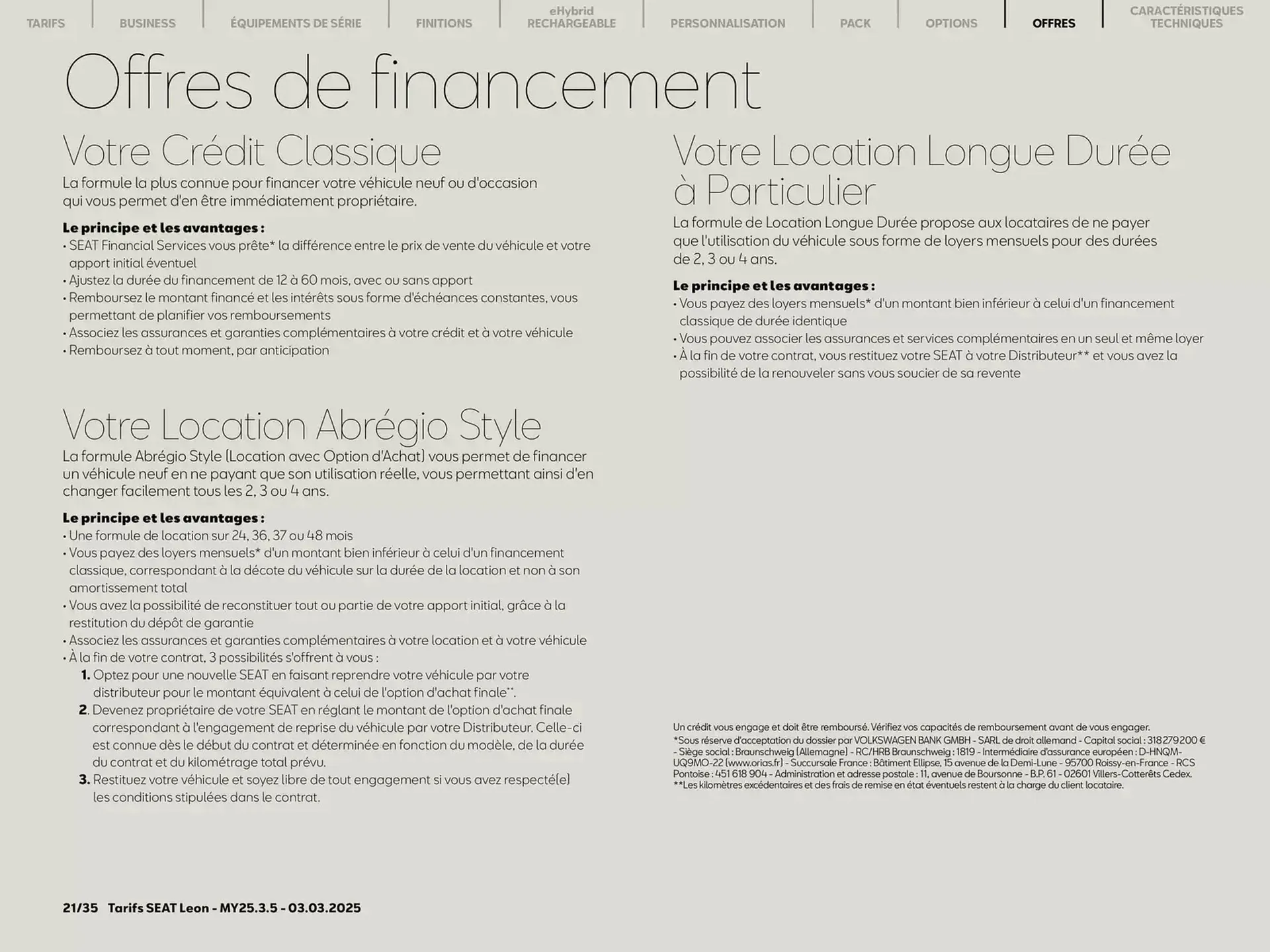 Catalogue SEAT du 5 mars au 5 mars 2026 - Catalogue page 21