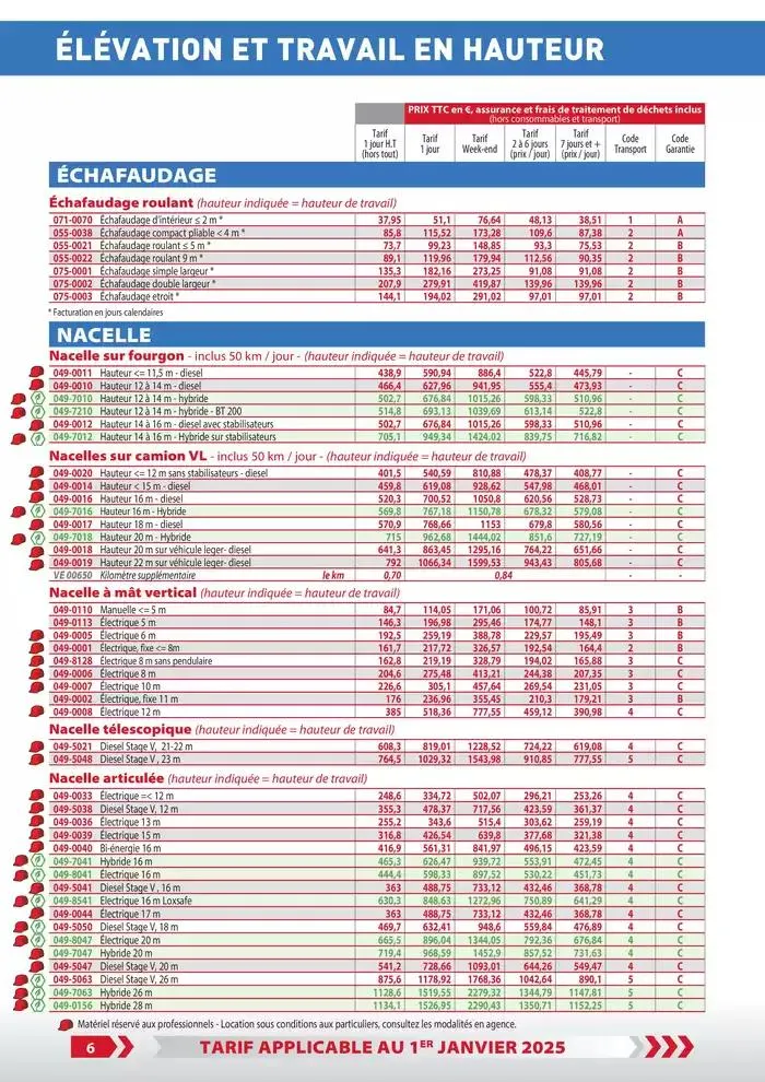 Tarifs particuliers du 3 janvier au 31 décembre 2025 - Catalogue page 8