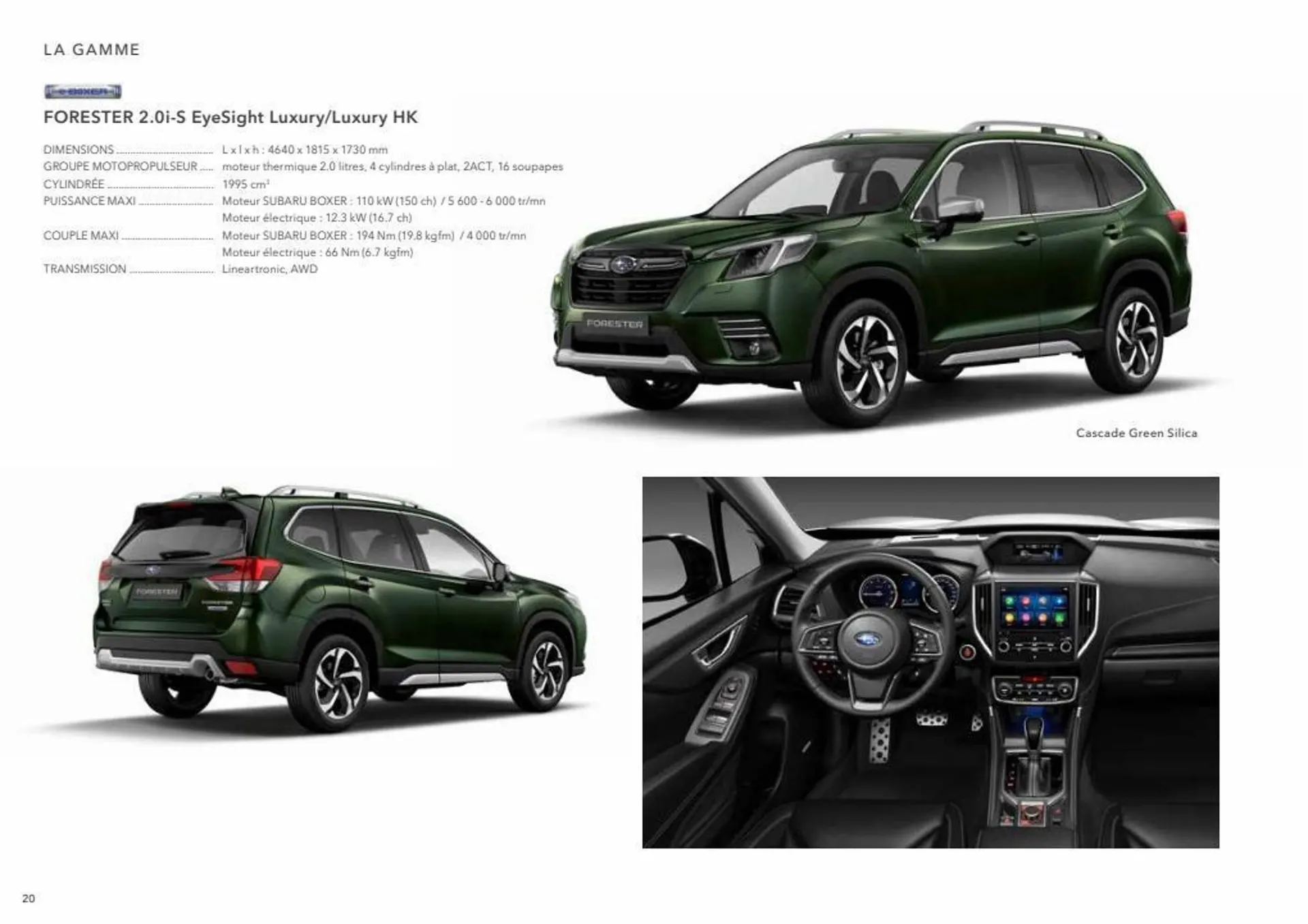 Catalogue Subaru du 19 août au 31 mars 2024 - Catalogue page 20