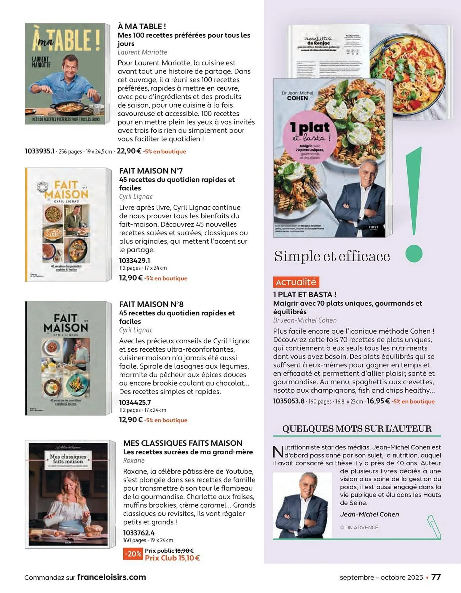 Catalogue France Loisirs du 1 septembre au 31 octobre 2025 - Catalogue page 77