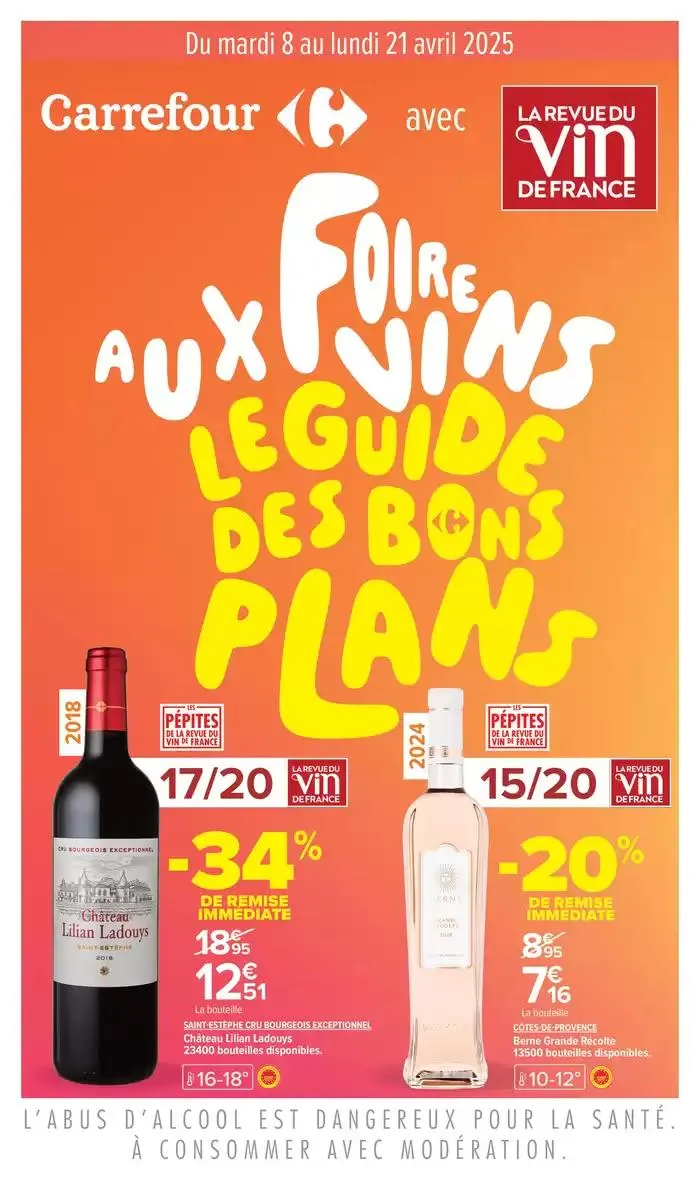 FOIRE AUX VINS DE PRINTEMPS du 8 avril au 21 avril 2025 - Catalogue page 1