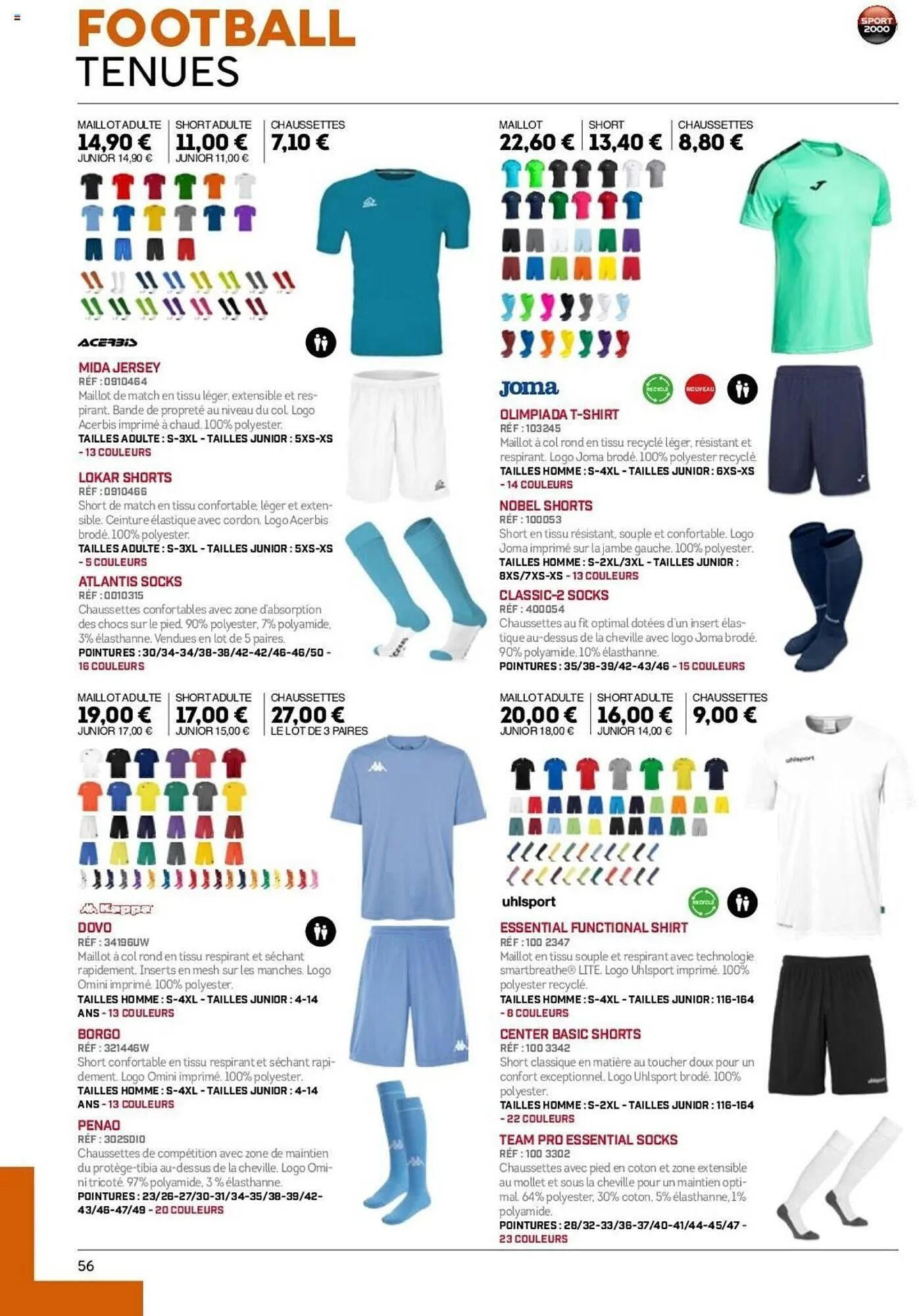 Catalogue Sport 2000 du 28 mai au 31 décembre 2025 - Catalogue page 56