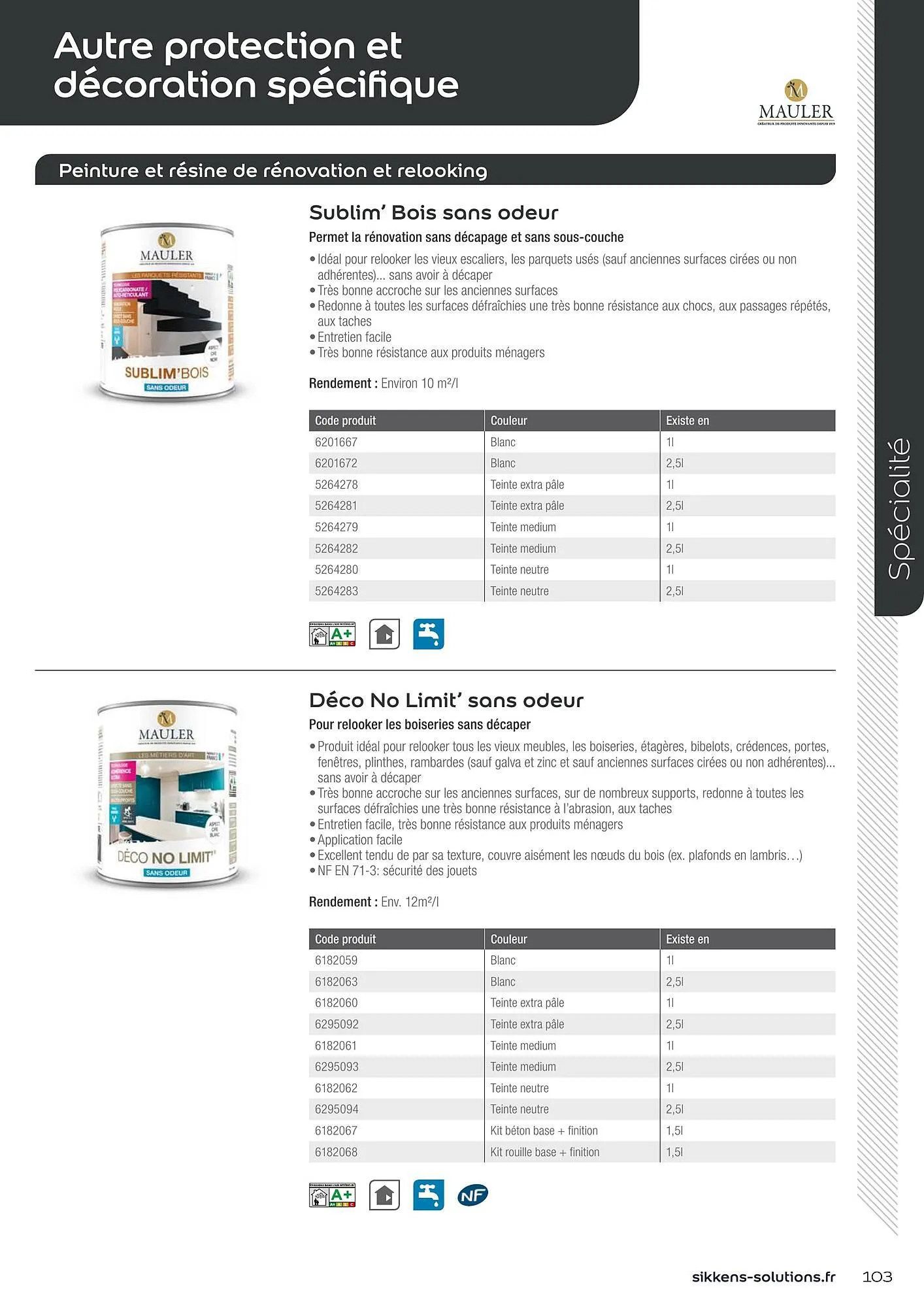 Catalogue Sikkens Solution du 8 janvier au 28 décembre 2025 - Catalogue page 103