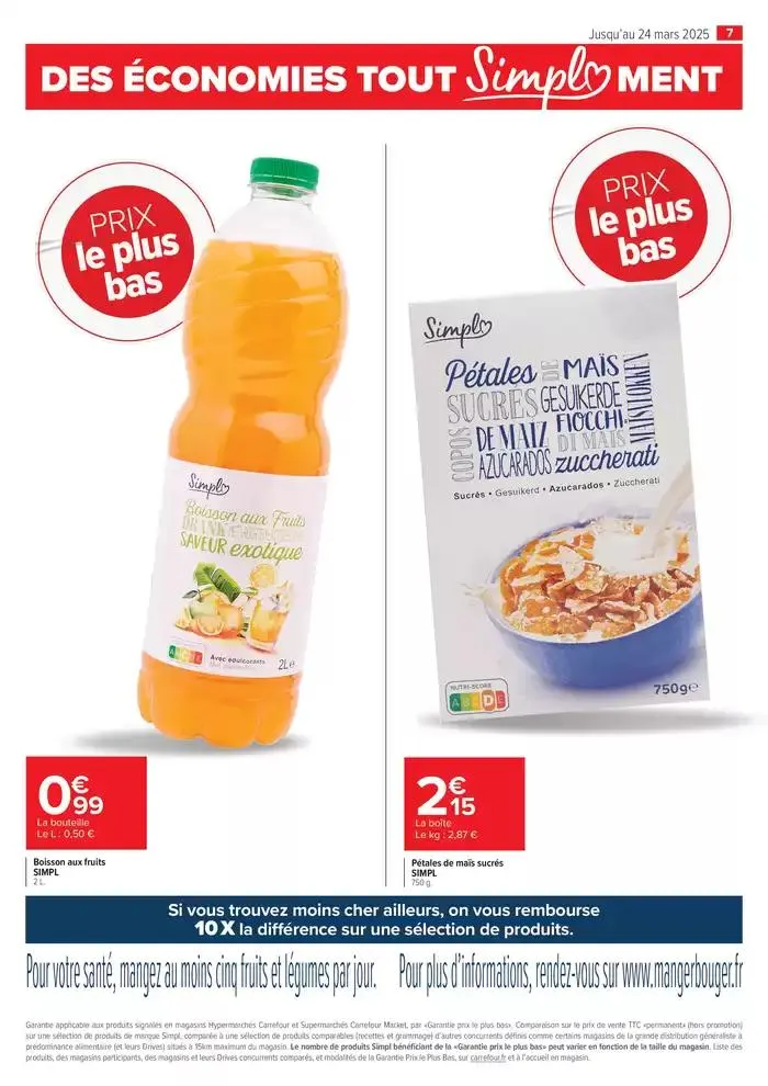 FEUILLET DIGITAL SIMPL' CARREFOUR MARKET du 28 février au 24 mars 2025 - Catalogue page 7