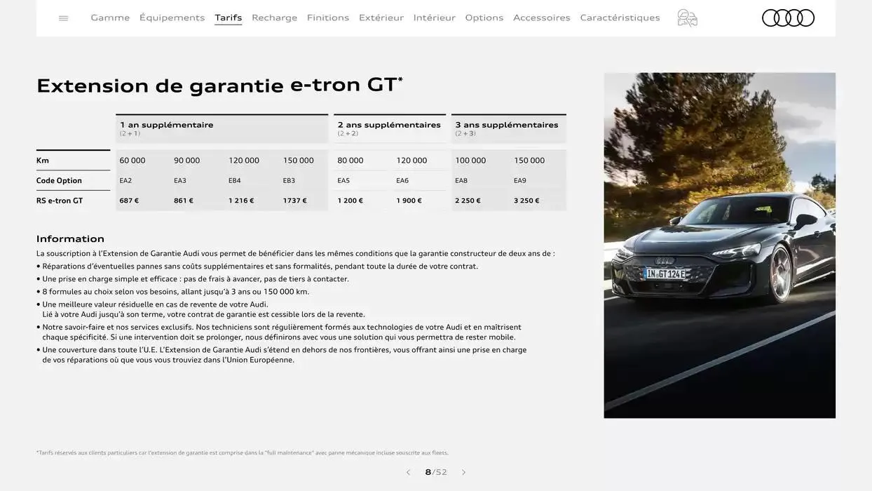 Audi e-tron GT du 7 janvier au 31 janvier 2026 - Catalogue page 8