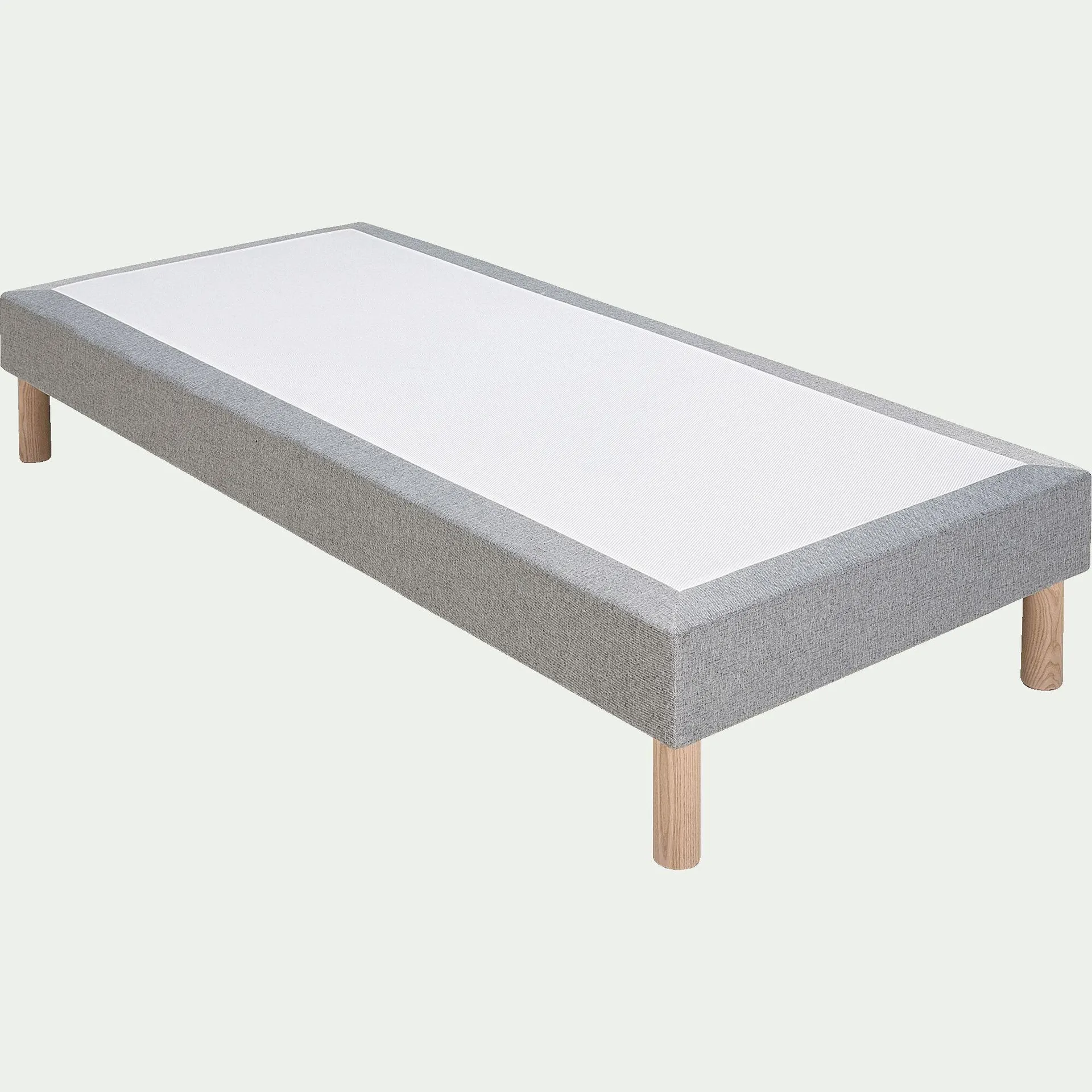 Sommier tapissier 80x200cm - gris clair
