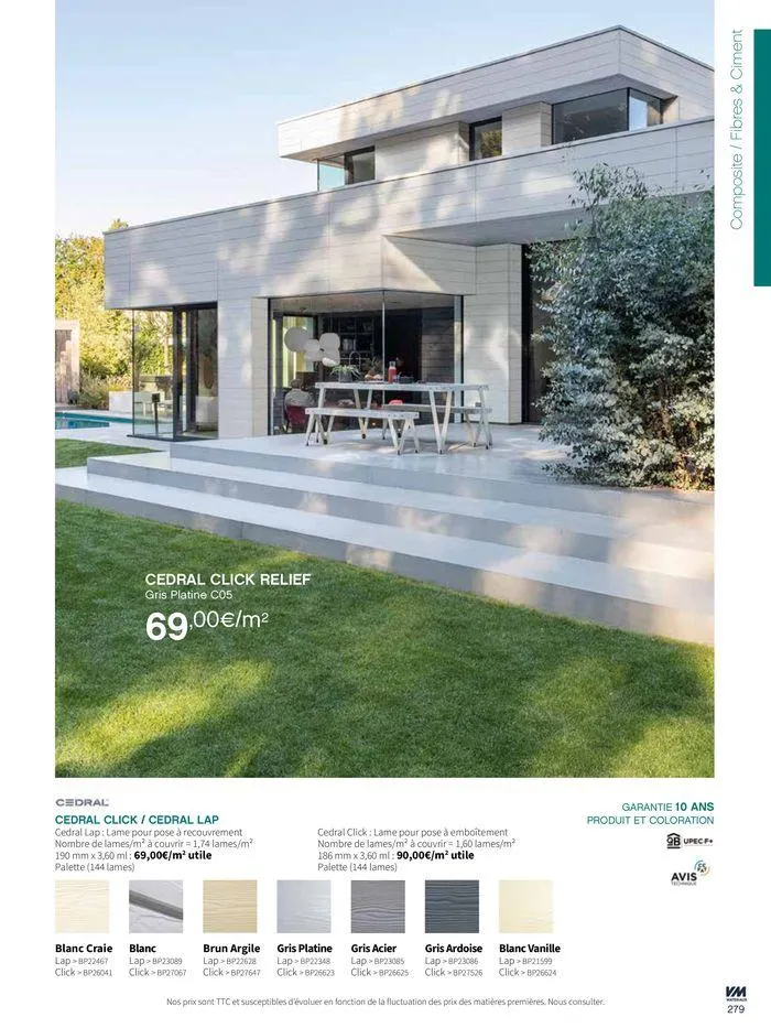 Extériéurs du 14 mars au 20 janvier 2026 - Catalogue page 279